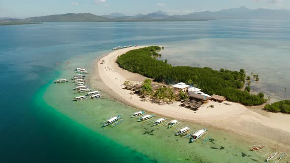 Tropical Island with Sandy Beach