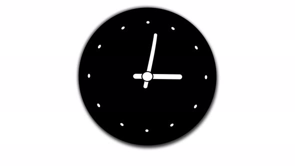 Time lapse clock animation. Clock hand speed rotation. Vd 918