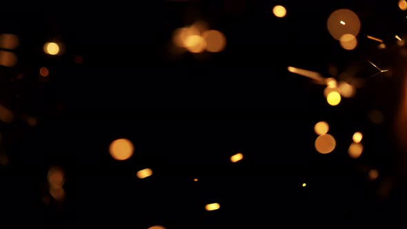 Super Slow Motion Romantic Sparkler Background at 1000Fps