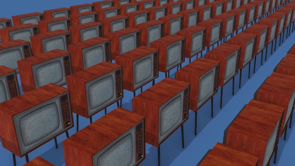 A Lot Of Vintage Tv In A Row Hd