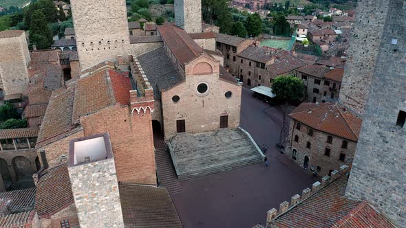 Aerial view of San Gimignano, Tuscany