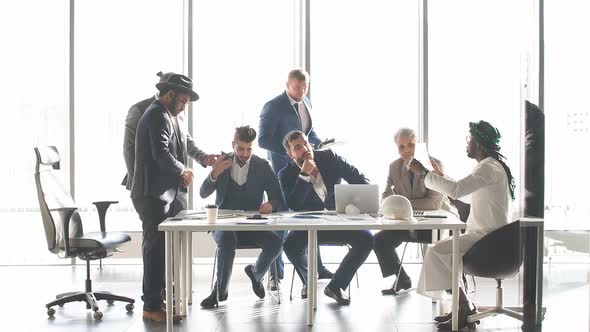 Elegant People Are Arguing with Each Other During the Conference