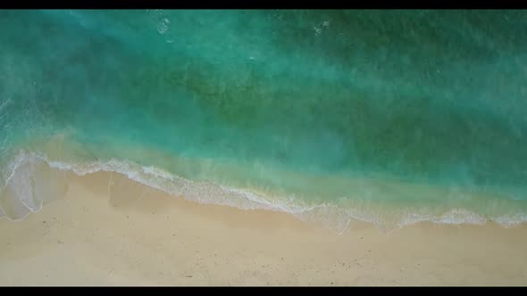 Aerial tourism of tropical resort beach trip by blue water and white sand background of a picnic nea