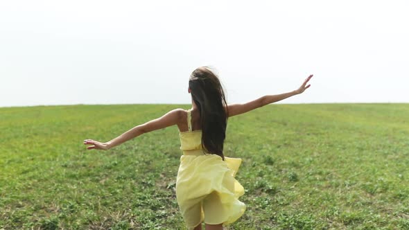 Free Happy Woman Enjoying Nature And Freedom