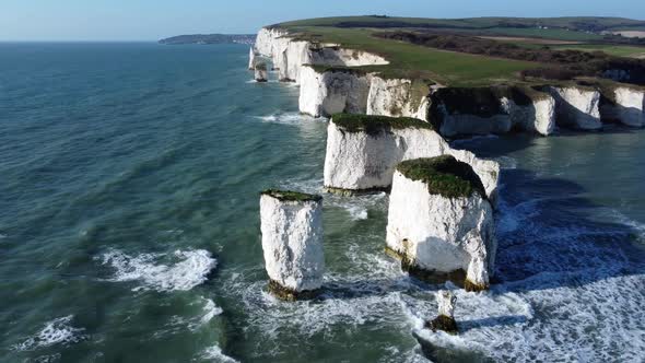 Old Harry Rocks rotate clockwise