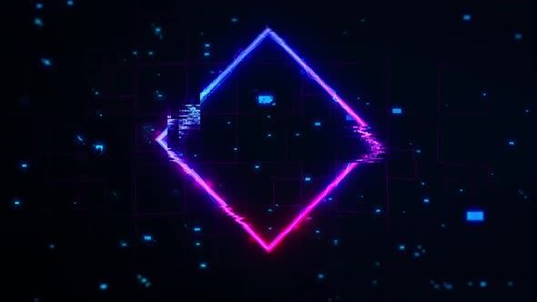 Glitchy Neon Background alt