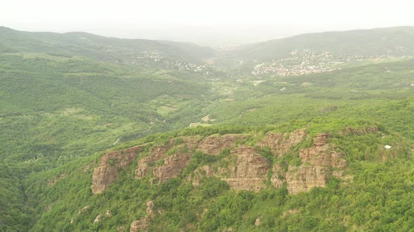 Flight In A Mountains Area In Bulgaria