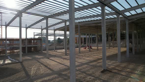 Inside of the Commercial / Industrial Building Construction Site