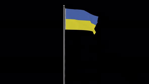 Ukraine Small Flag Pole Loops With Alpha