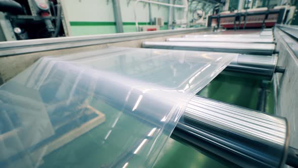 PVC Sheet Making Machine at a Plastic Manufacturing Facility