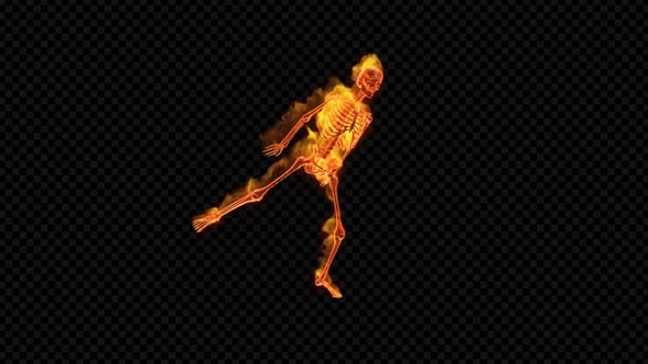 Fiery Skeleton Catchy Dance