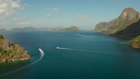 Seascape with Tropical Islands El Nido, Palawan, Philippines