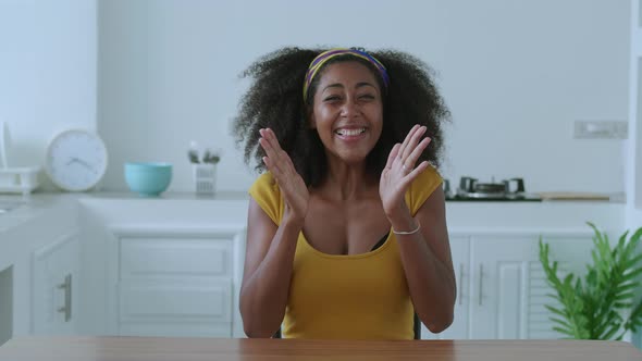 Focus Positive Emotion and Facial Expression of Cheerful Multiethnic Woman Dressed in Bright Yellow