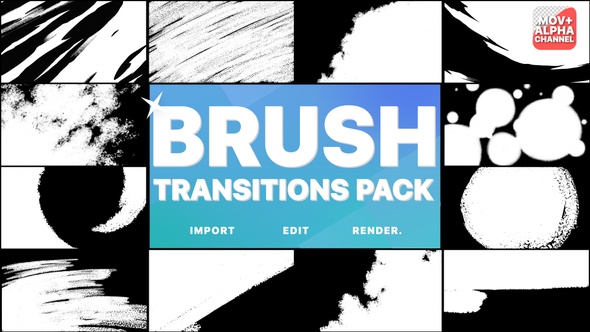 Brush Transitions | Motion Graphics Pack