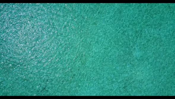 Aerial top view travel of marine shore beach holiday by aqua blue sea and white sand background of a