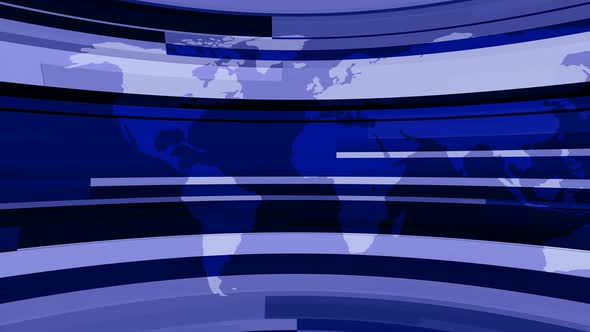 Blue Color Technology News Background Animation With Earth Map