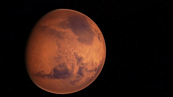 Red Planet Mars in the Starry Sky alt