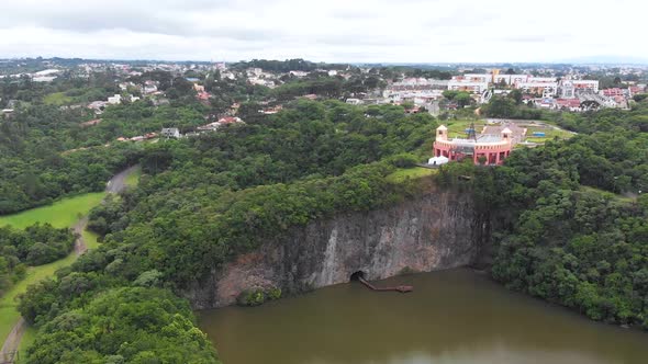 Tangua Park (Curitiba, Parana, Brazil) aerial view, drone footage