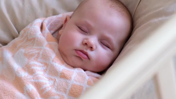 Safe Sleep Environment for Baby in Cotton Swaddle