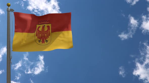 Potsdam City Flag (Germany) On Flagpole