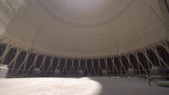 Cooling tower at nuclear power plant.