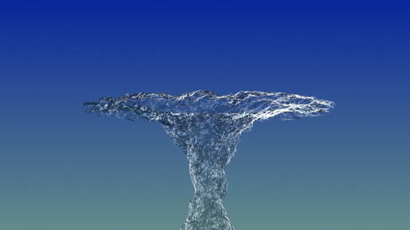 Funnel of water (transparent background, alpha channel)