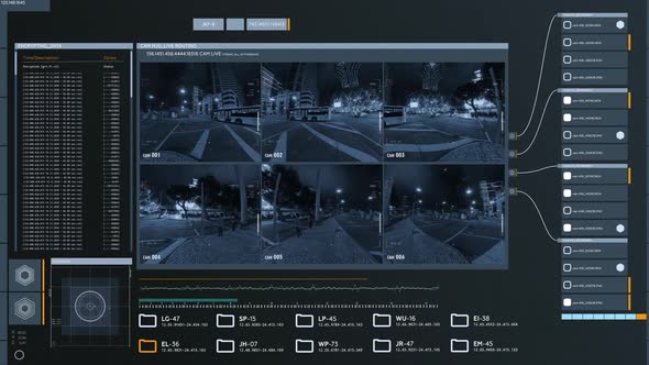Modern surveillance network is observing the megapolis for the citizens safety alt