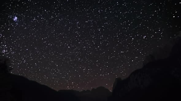 Timelapse Stars Over Gosau Austria