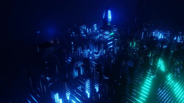 Hologram City | Digital Line Background