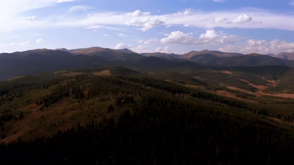 Beautiful mountains of Colorado. Autumn. Sun Peaking Over Mountains, Rocky Mountains Colorado, 4k