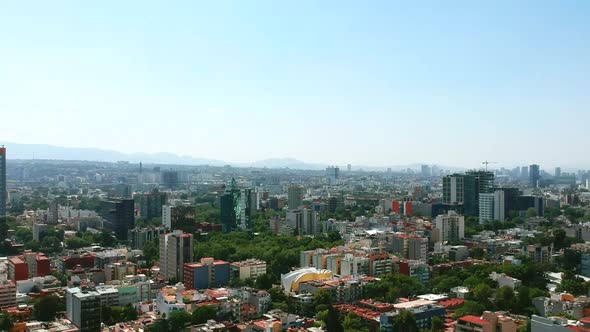 Drone footage of the Del Valle sector of Mexico City