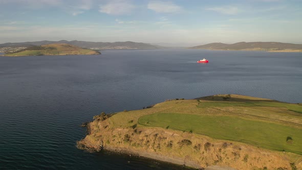 Gellibrand Point and River Derwent, Opossum Bay, Tasmania 4K Aerial Drone