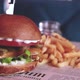 fried chicken and cheese burger with french fries - VideoHive Item for Sale
