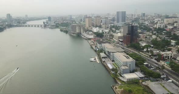 A beautiful Scenic view of Victoria Island in Lagos Nigeria