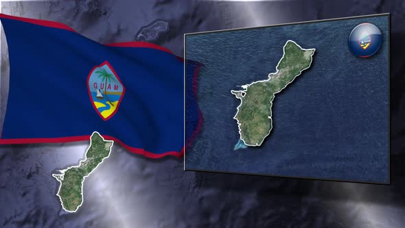 Guam Flag And Map Animation alt