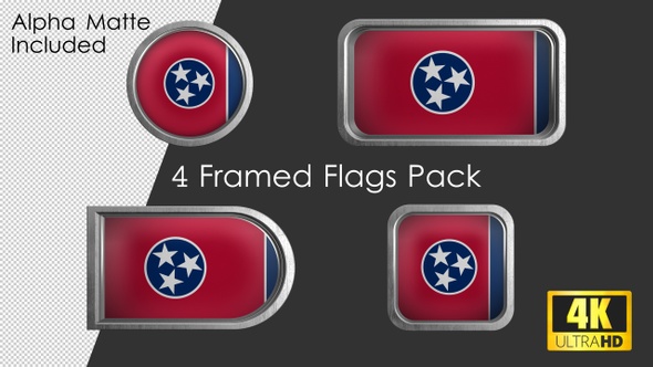 Tennessee State Flag Framed
