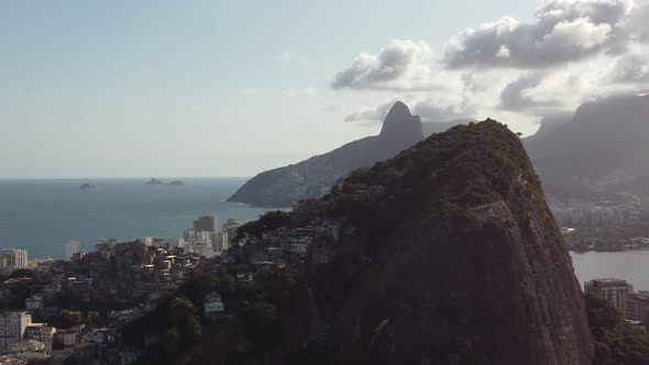 Summer travel at Rio de Janeiro Brazil. Landmark of coast city. Tropical travel