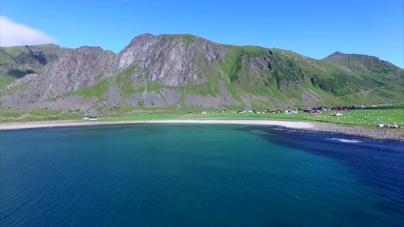 Picturesque village on Lofoten islands, Norway