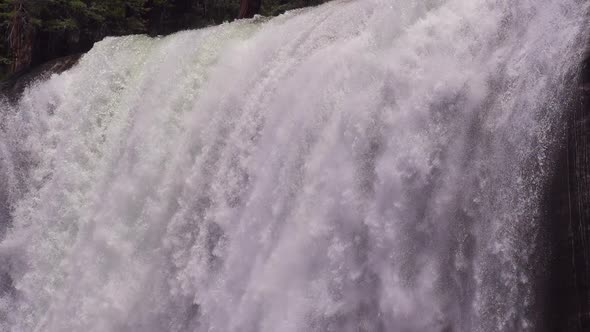 Water going over Vernal Falls in Yosemite National Park