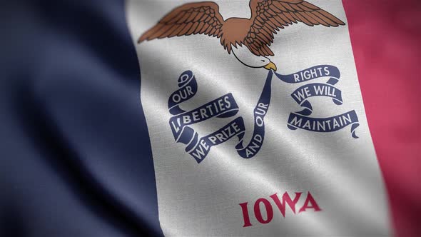 Iowa State Flag Close Up HD