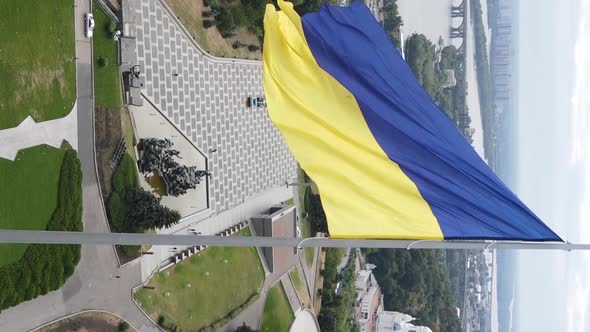 Vertical Video National Flag of Ukraine