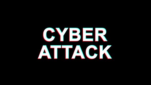 Cyber Attack Glitch Effect Text Digital TV Distortion 