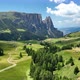 Dolomites Mountains with hiking paths and wooden cottages - VideoHive Item for Sale