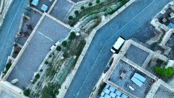 Cappadocia aerial view 4 K View of the City Urgup