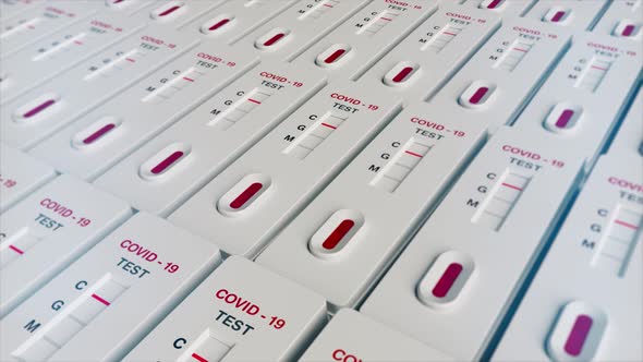 Covid-19 Corona Virus Rapid Test Kits Negative Seamless Loop