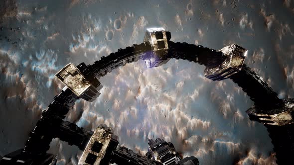 Surveyor Spacecraft Above Mars alt