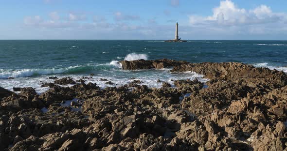 The lighthouse at Goury, Cap de la Hague, Cotentin peninsula, France