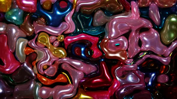 Abstract colorful material silky liquid animated background