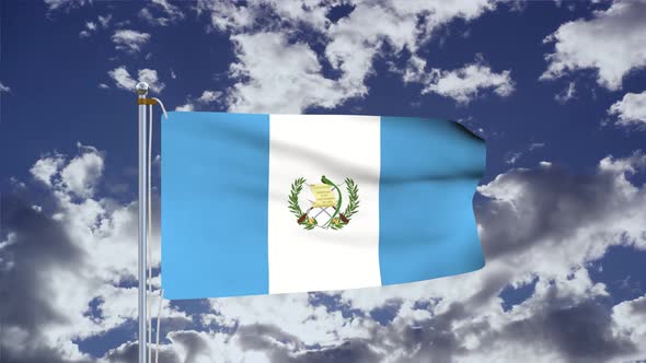 Guatemala Flag Waving 4k