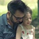 Family Father With Daughter Reading Book. Child Interesting Book. Child Preschool Education. - VideoHive Item for Sale
